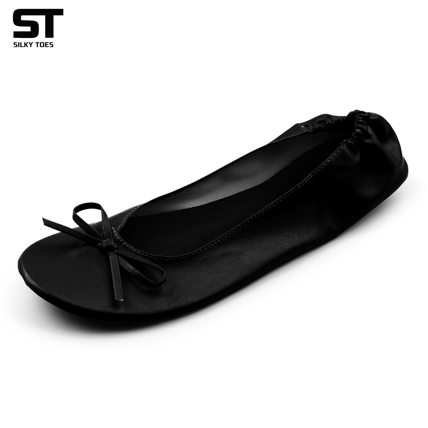 PRE-ORDER Foldable Flats Wedding Box | 20 Pairs of Black Flats in a Black Display Box