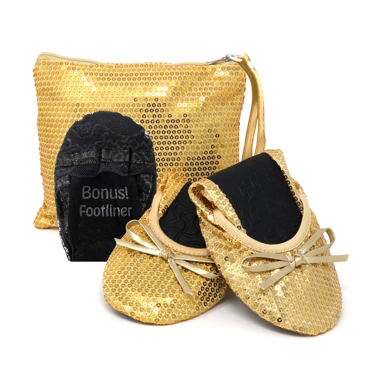 Sparkle Flat / Sequin Flat Foldable Ballet Flat Women's