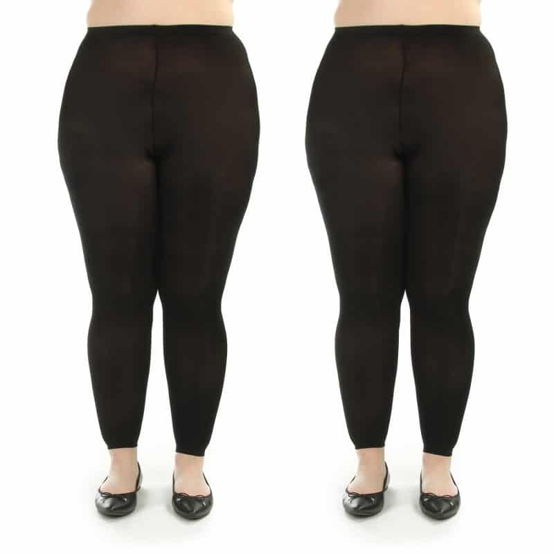 Women's Plus Size Footless Tights Opaque Microfiber Plus Size