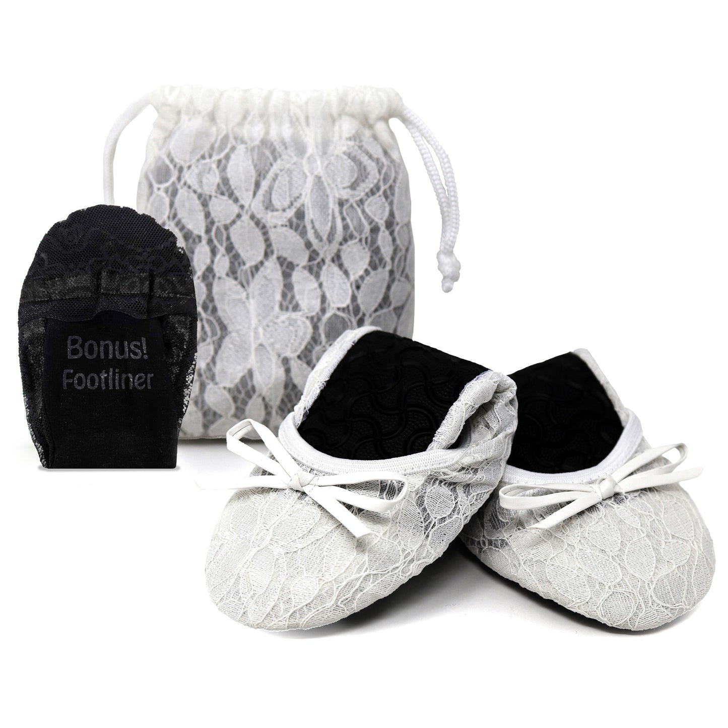 Foldable Wedding Flats / Flat Lace Wedding Shoe