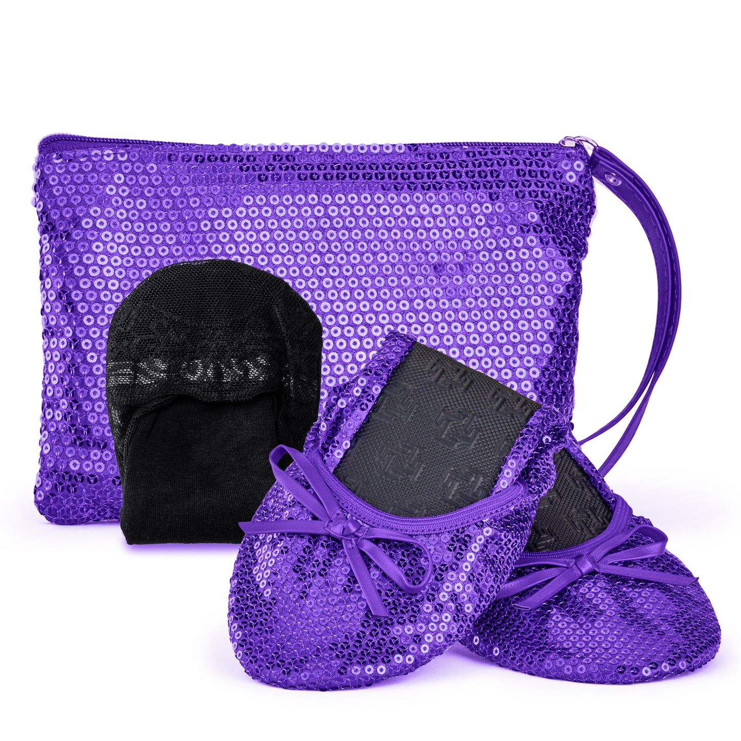 Sparkle Flat / Sequin Flat Foldable Ballet Flat Women's