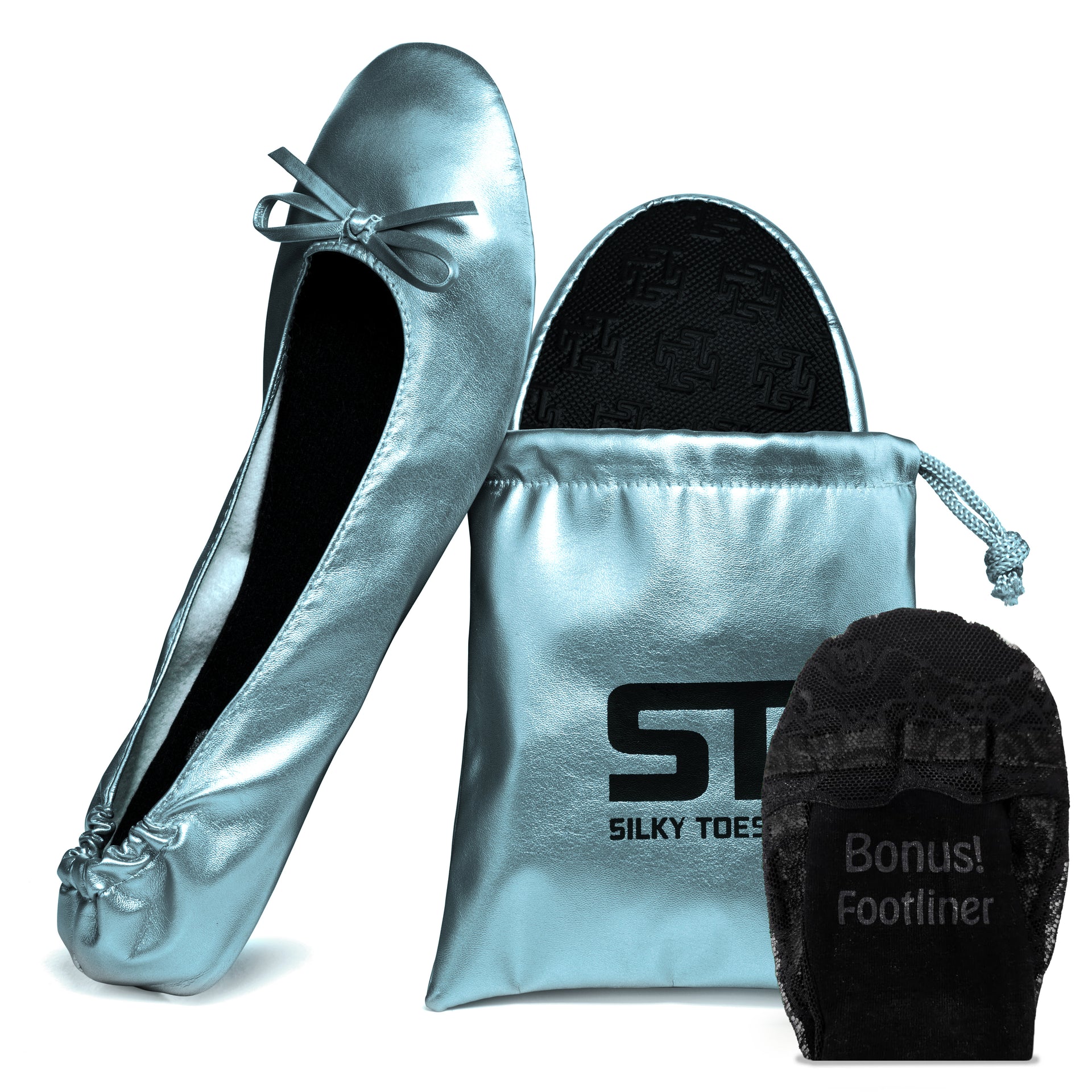 Foldable Flat Slipper Shoe – Silky Toes - Main Image