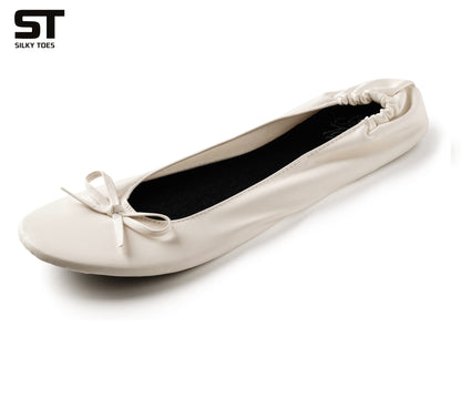 Foldable Flats Slipper Shoe | 20 Pairs of White Flats