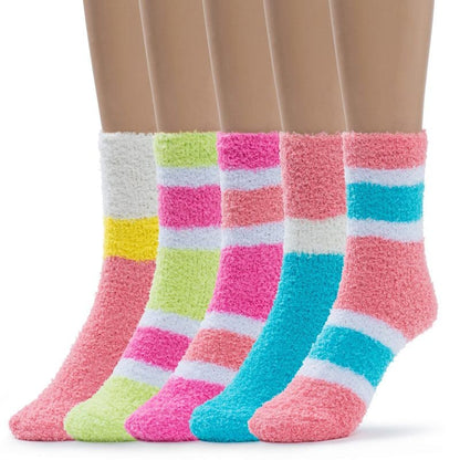 Women's Cozy Fluffy Fuzzy Socks-5 Pairs