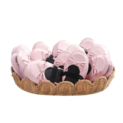 Foldable Flats Slipper Shoe | 20 Pairs of Ballet Pink Flats