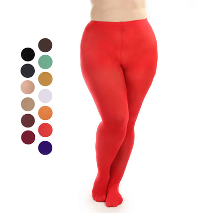 Women's Opaque Plus Size Tights 60 Denier Nylons - 1 Pairs