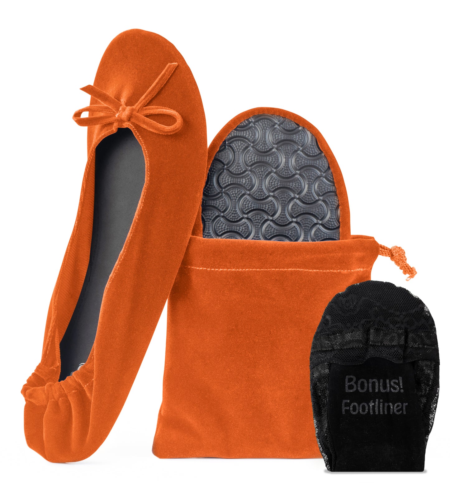 Velvet Ballet Flats Foldable Flats Women's Shoes