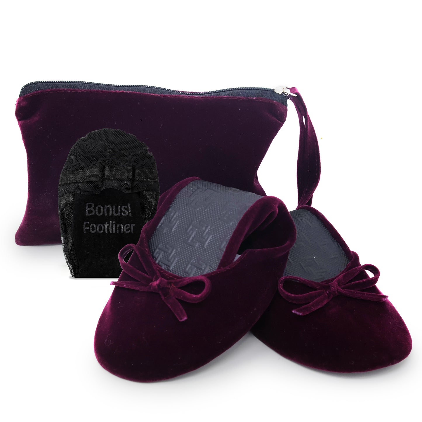 Velvet Ballet Flats Foldable Flats Women's Shoes