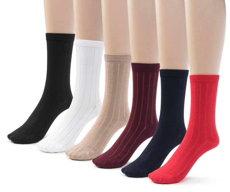 Men's Bamboo Ribbed Crew Socks