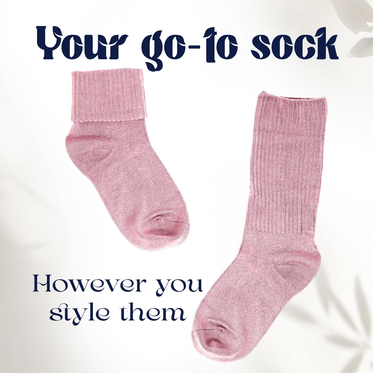 Women's Bamboo Socks Turn Cuff