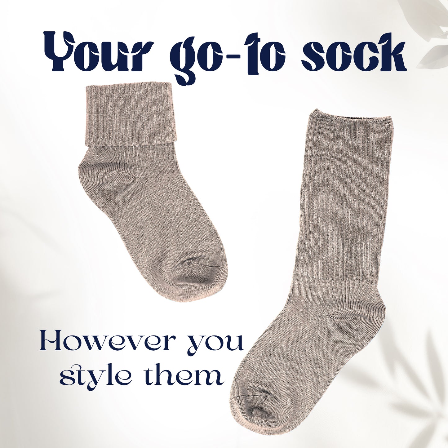 Women's Bamboo Socks Turn Cuff