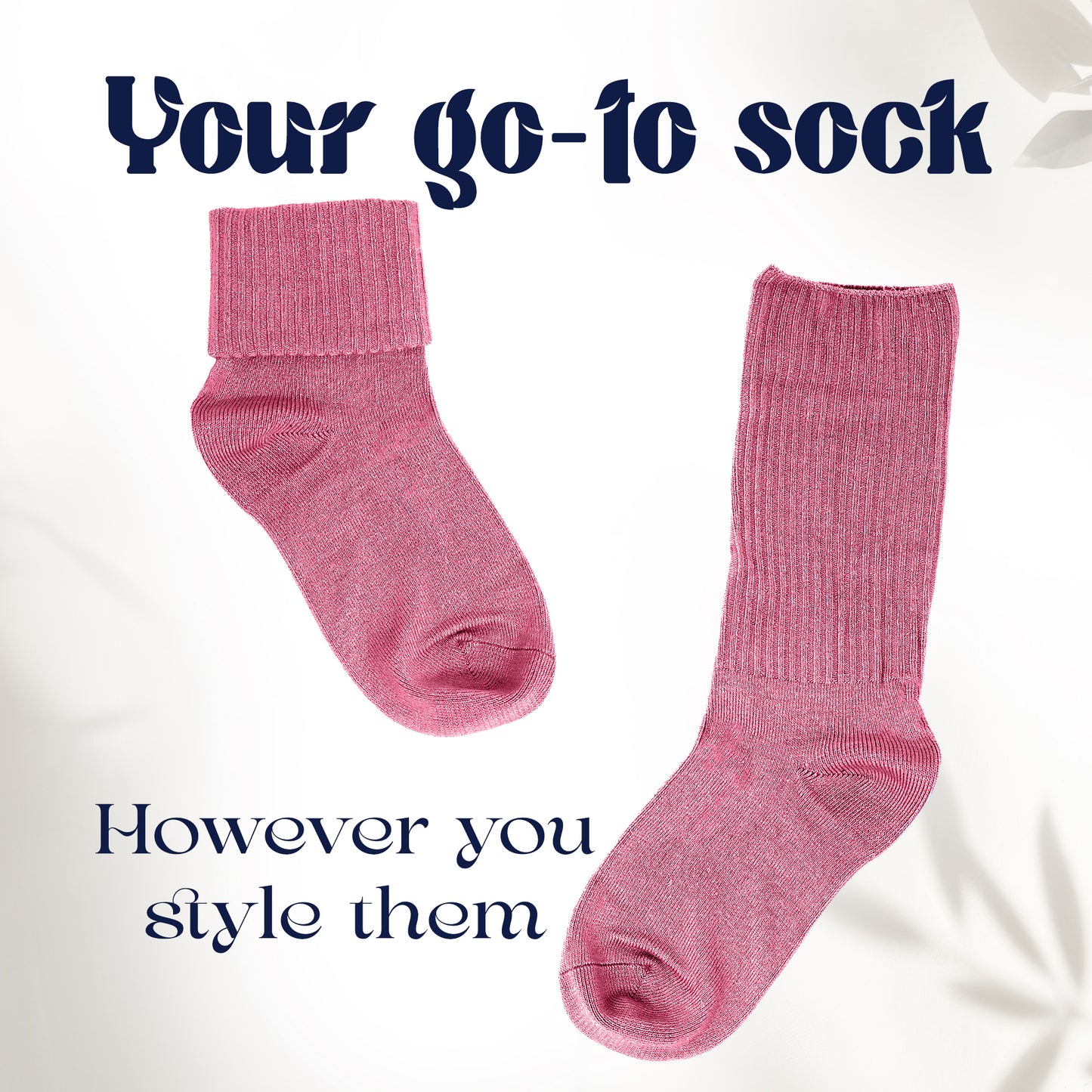 Women's Bamboo Socks Turn Cuff