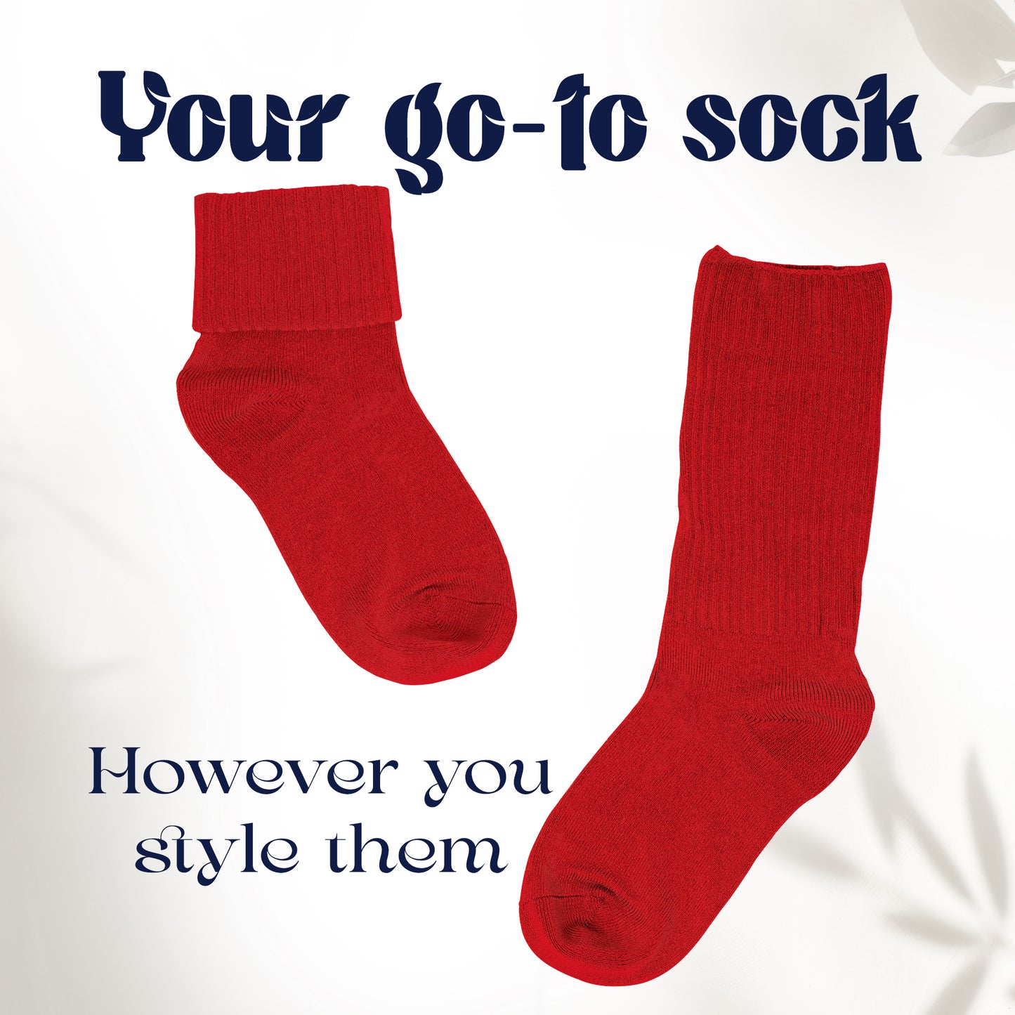 Women's Bamboo Socks Turn Cuff