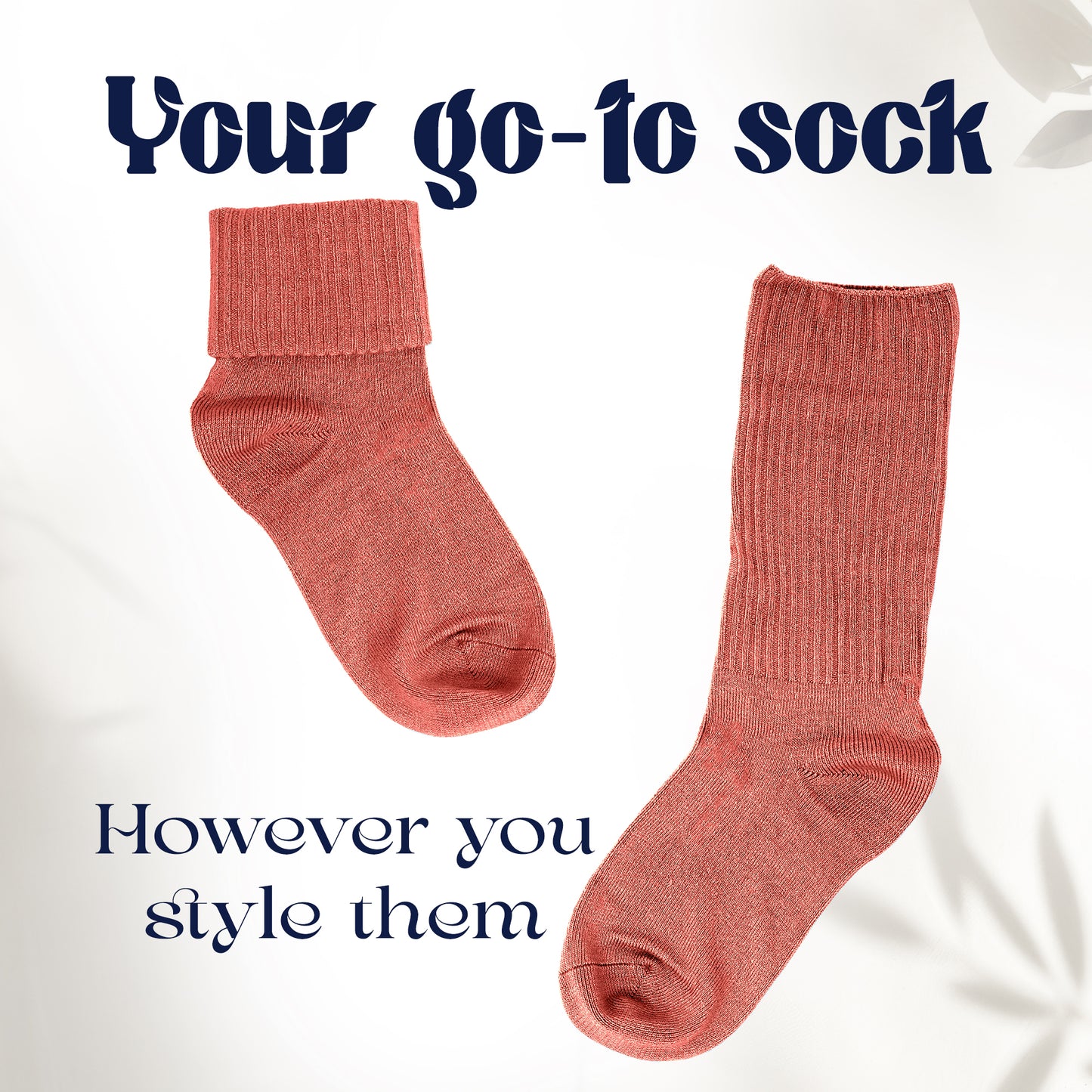 Women's Bamboo Socks Turn Cuff