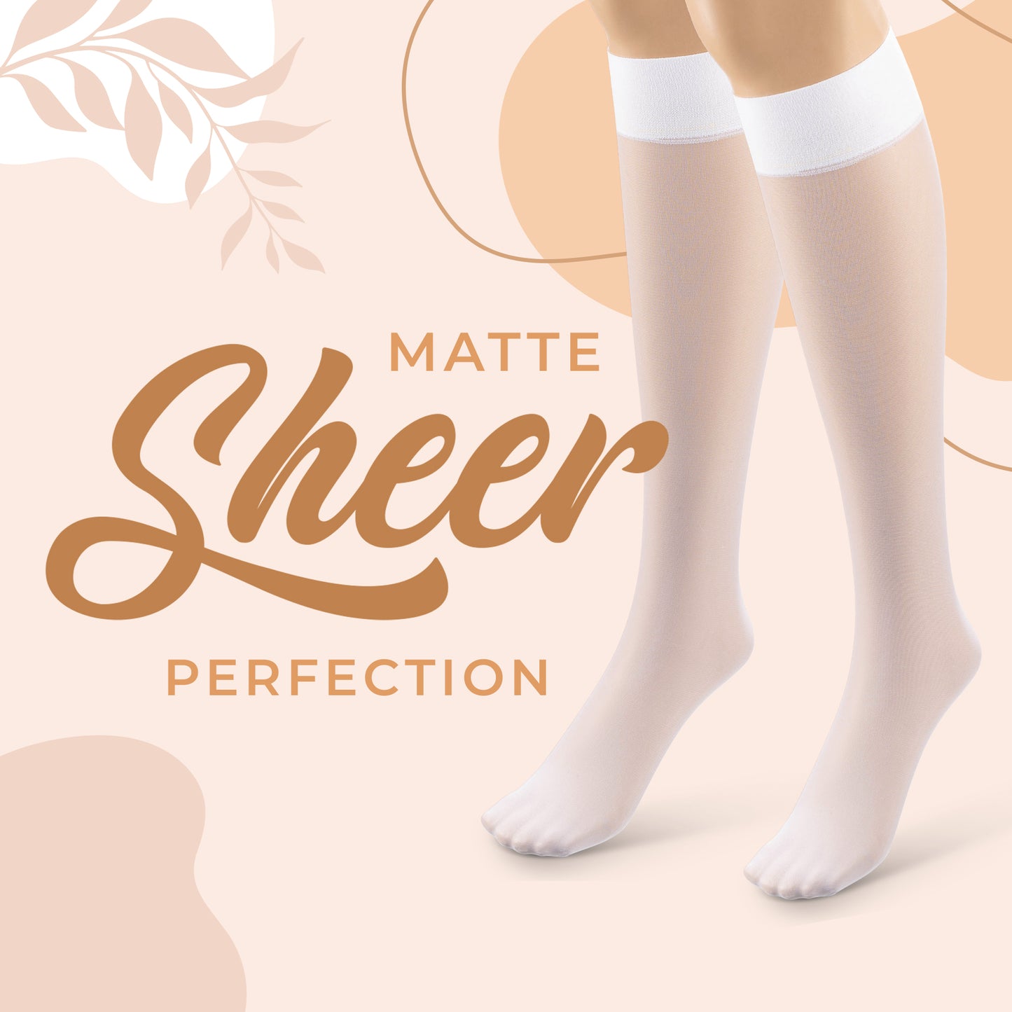 Women's Plus Size Sheer Knee High Socks- 6 Pairs