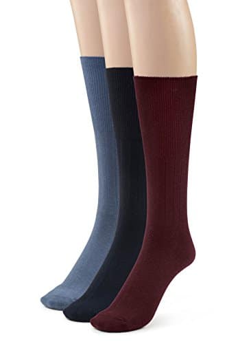 Men's Diabetic Cotton Crew Dress Socks