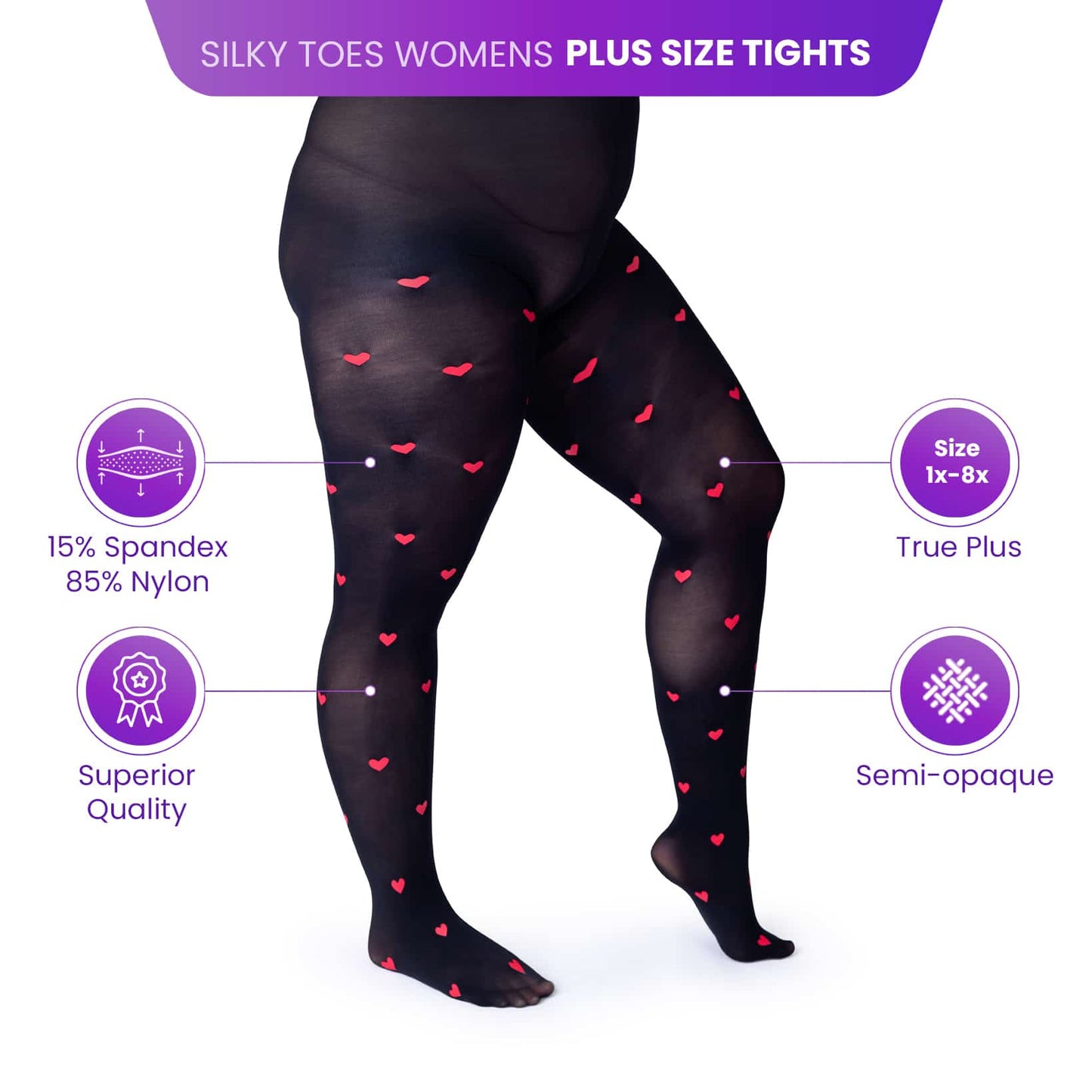 Womens Plus Size Patterned Tights Fashion Printed Designed Opaque Stockings