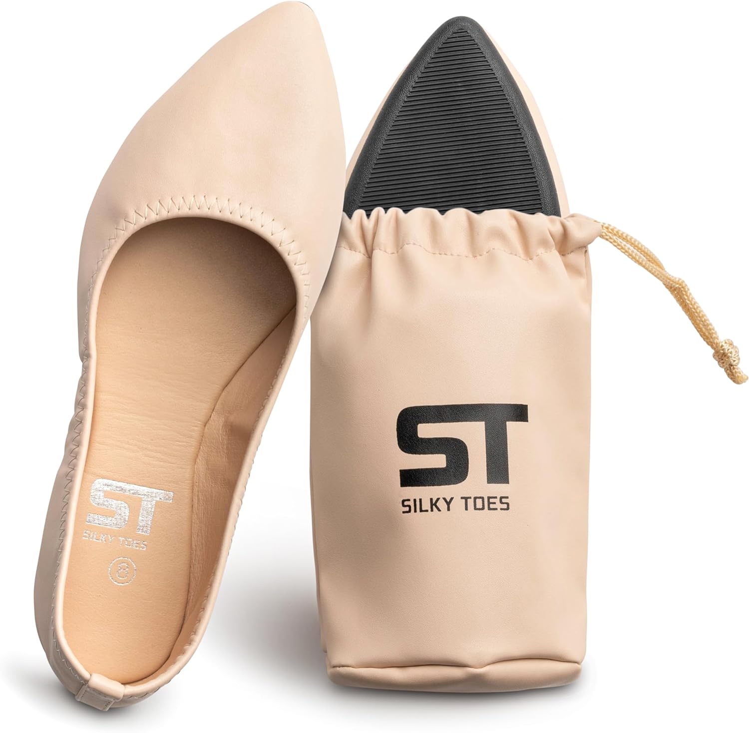 Silky Toes Womens Foldable Flat Ballet Shoes Casual Flats for Women fo