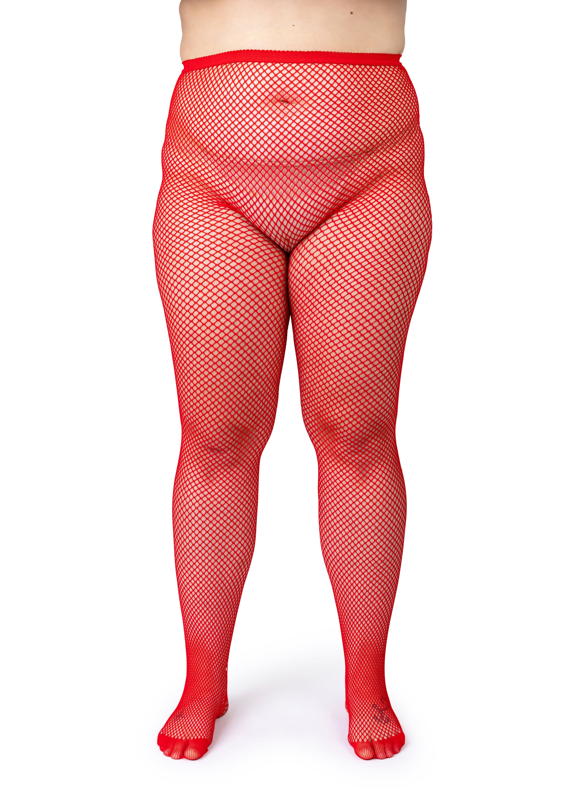Plus Size Durable Fishnet Stockings, Black High Waisted Fishnets Tight – Silky Toes