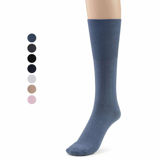 Men's Diabetic Cotton Crew Dress Socks