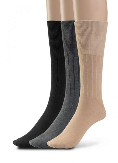 Men's Diabetic Cotton Crew Dress Socks