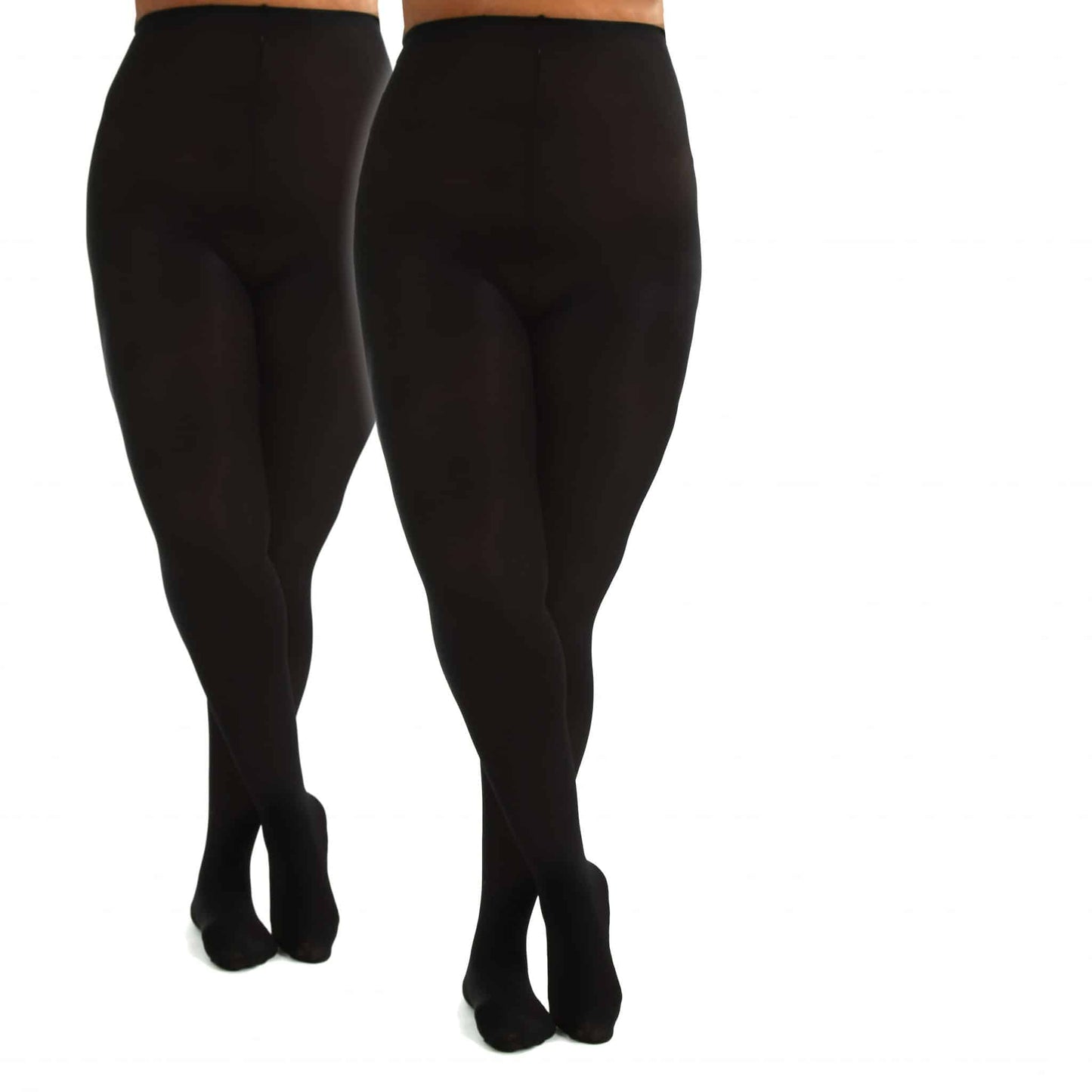 Women's Plus Size Blackout Thick Tights 80 Denier - 2 Pairs