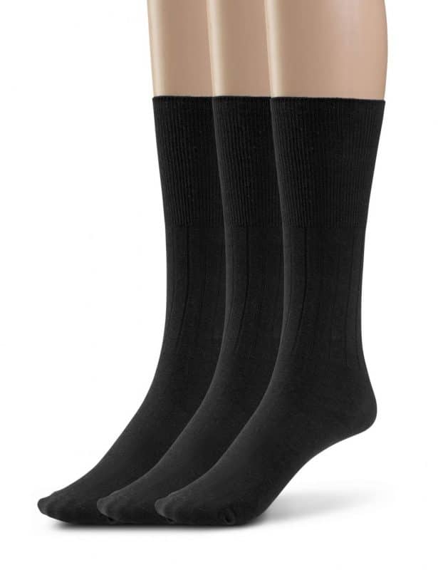 Men's Diabetic Cotton Crew Dress Socks