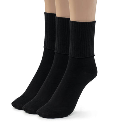 Women's Bamboo Socks Turn Cuff