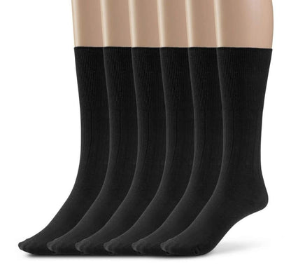 Men's Diabetic Cotton Crew Dress Socks