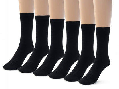 Kids Bamboo Textured Crew School Socks