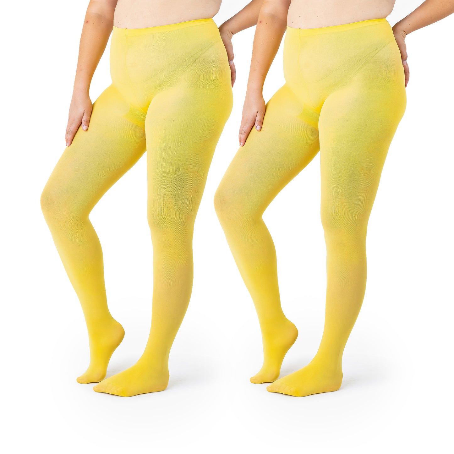 Women's Opaque Plus Size Tights 60 Denier Nylons - 2 Pairs