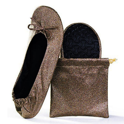 Glitter Flats Foldable | Women's Flats