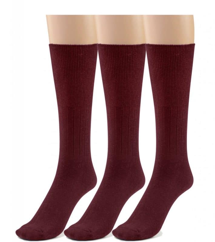 Men's Diabetic Cotton Crew Dress Socks