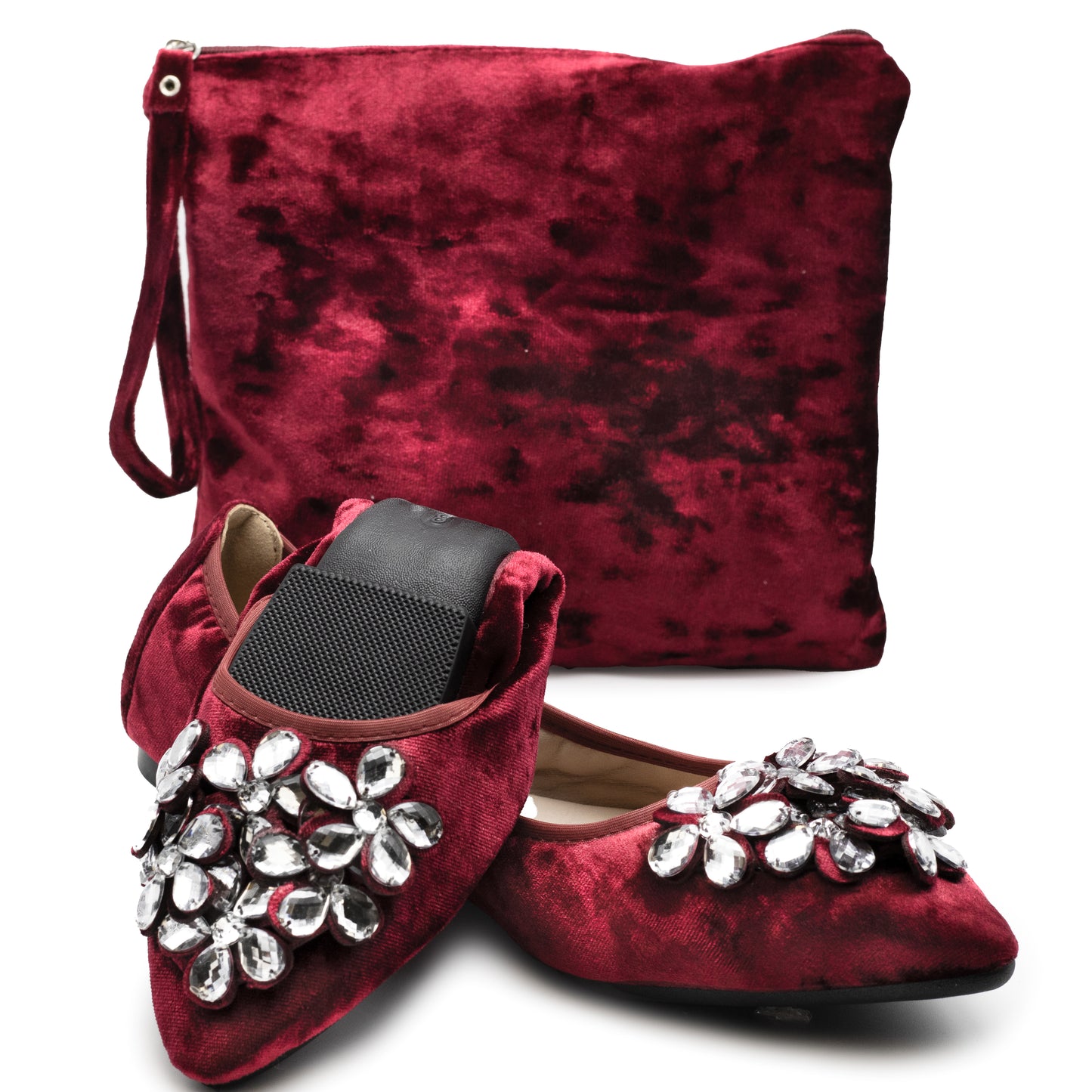 Silky Toes Foldable Flats for Women Dressy Ballet Shoes for Purse