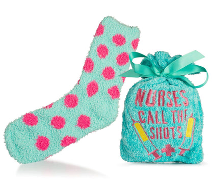 Fuzzy Socks Gift Set With Bag | Nurse Gift