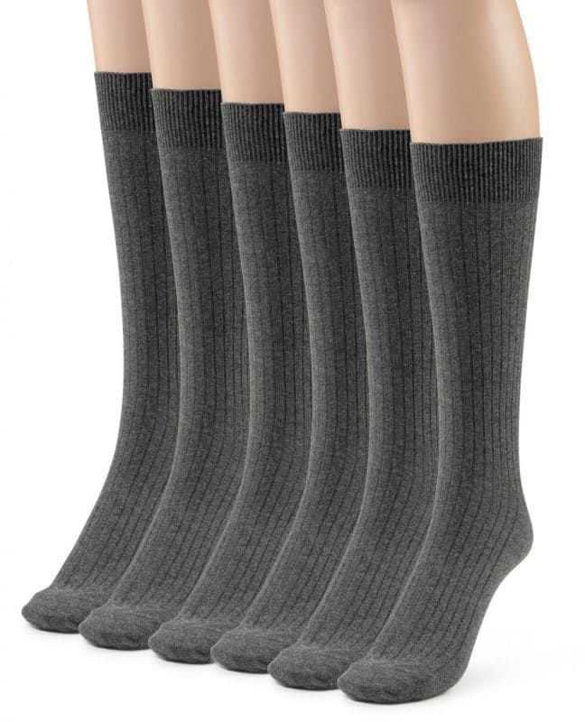 Men's Cotton Crew Dress Socks