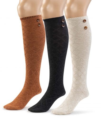 Women's Boot Socks | Knee High Warm Winter Ruffle Socks