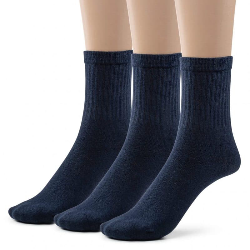 Boys Cotton School Crew Socks- 3 Per Pack