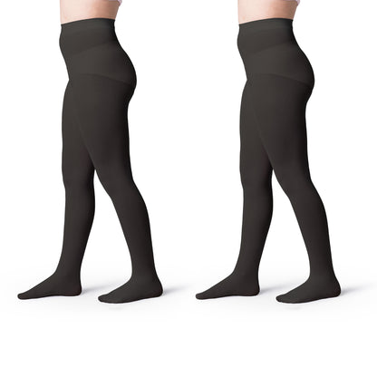 Girls Opaque Footed School Tights- 2 Pairs