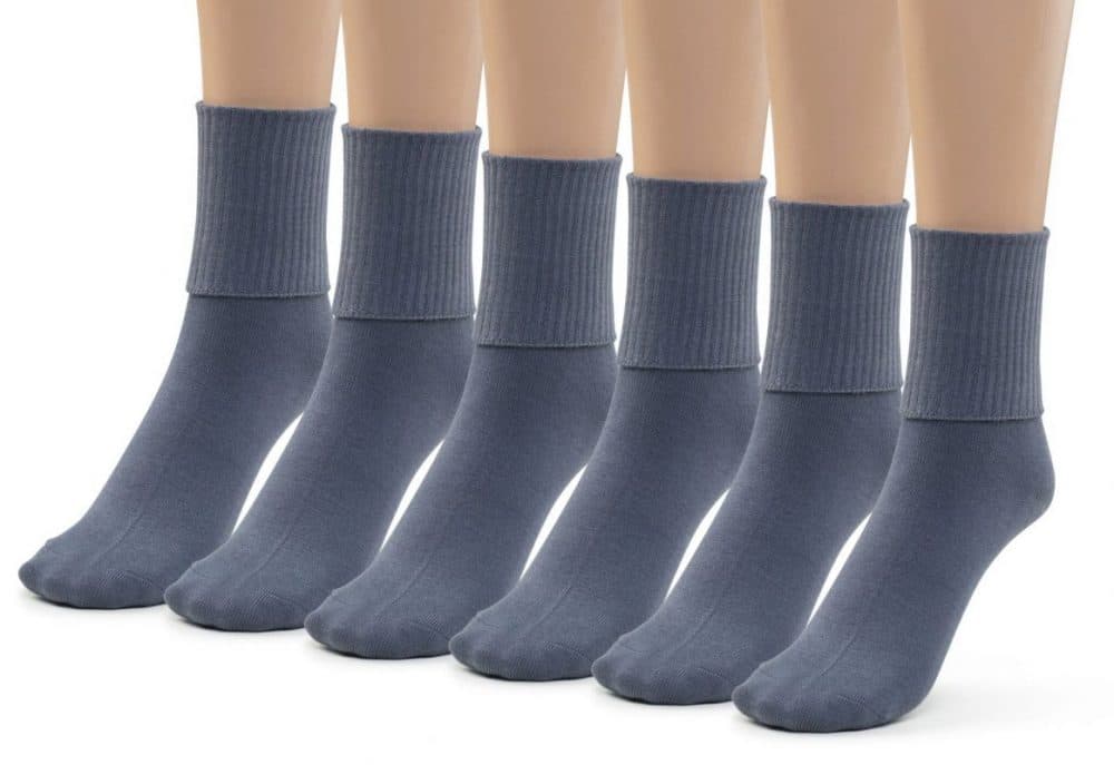 Girls Boys Turn Cuff Bamboo Casual Socks, Triple Roll Dress Crew Socks