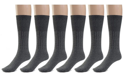 Men's Diabetic Cotton Crew Dress Socks