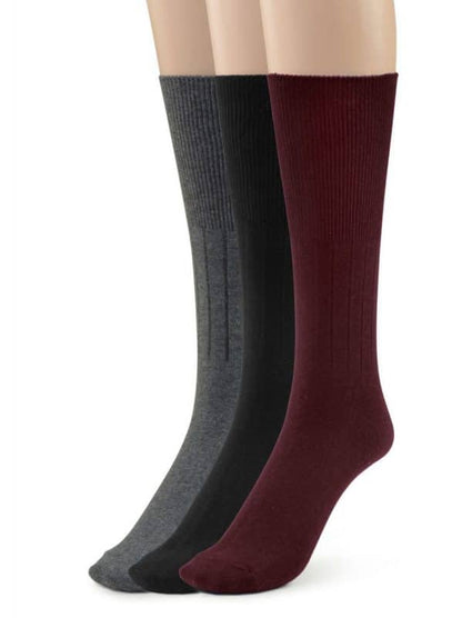 Men's Diabetic Cotton Crew Dress Socks