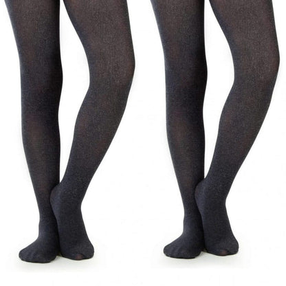 Girls Opaque Footed School Tights- 2 Pairs