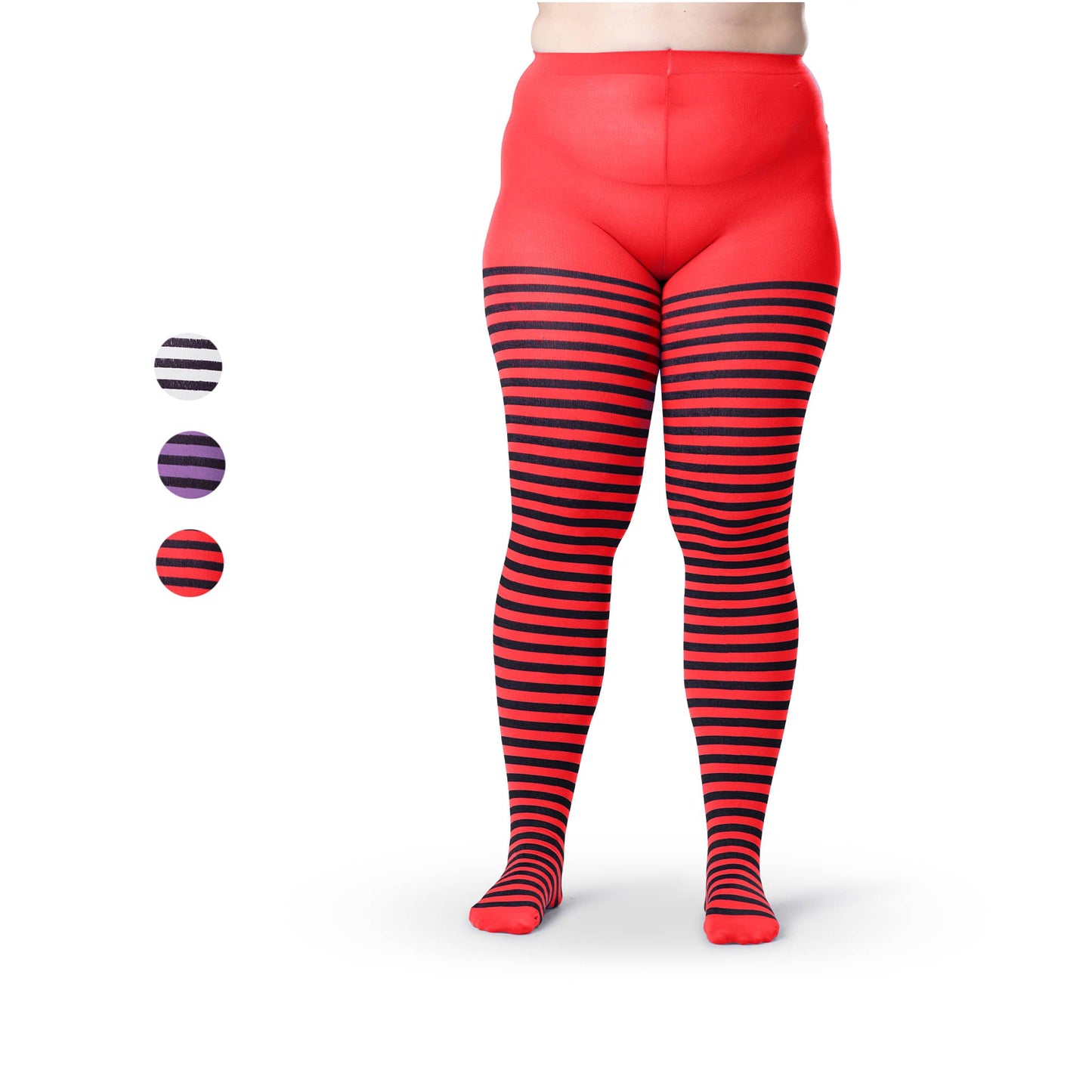 Women's Plus Size Costume Tights | Striped Plus Tights