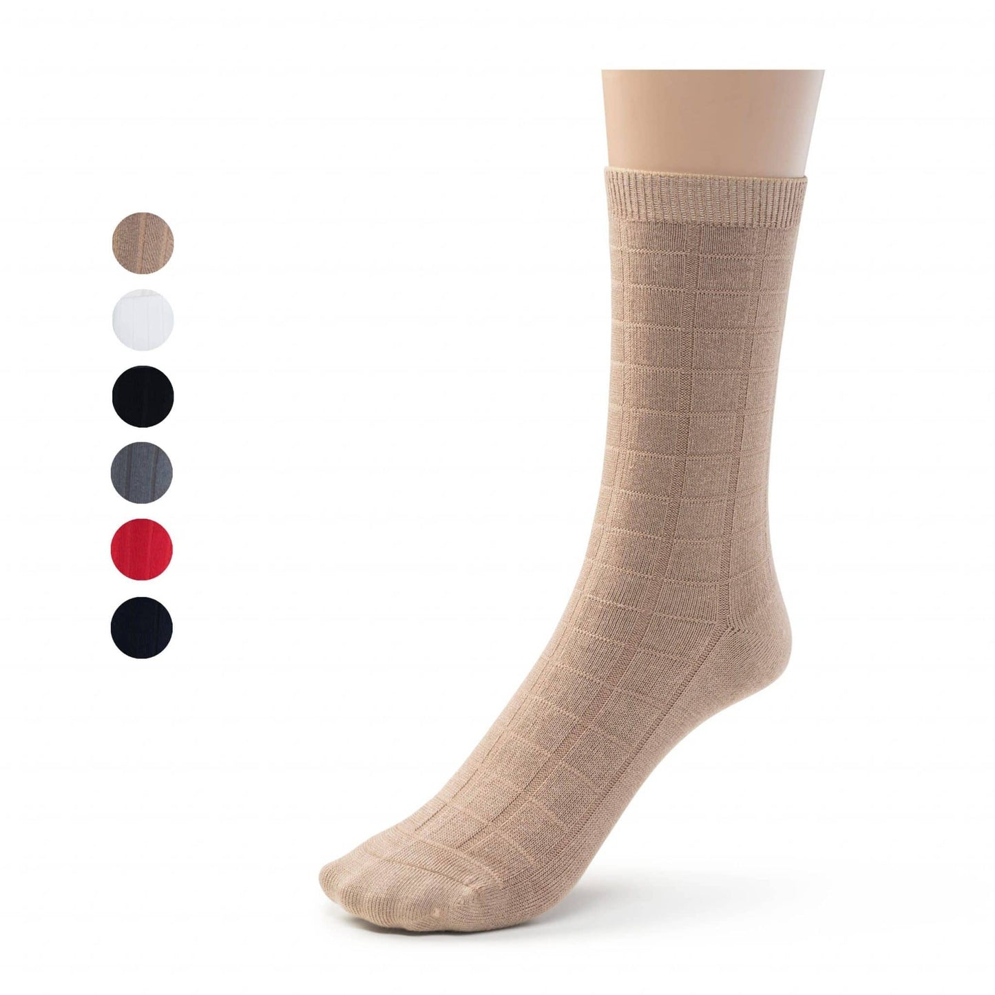 Kids Bamboo Textured Crew School Socks