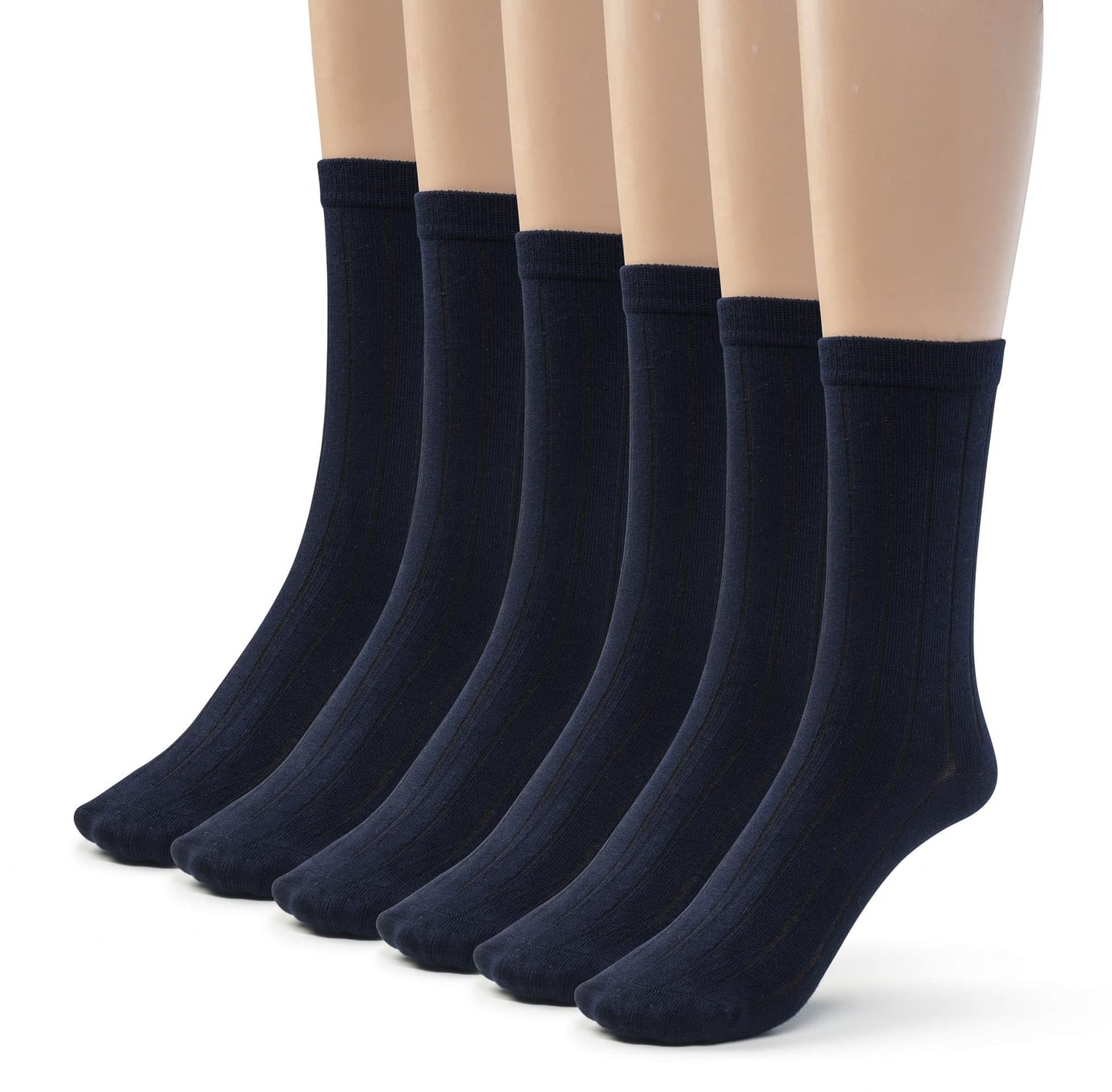 Kids Girls Boys Bamboo Ribbed Crew School Socks