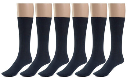 Men's Diabetic Cotton Crew Dress Socks