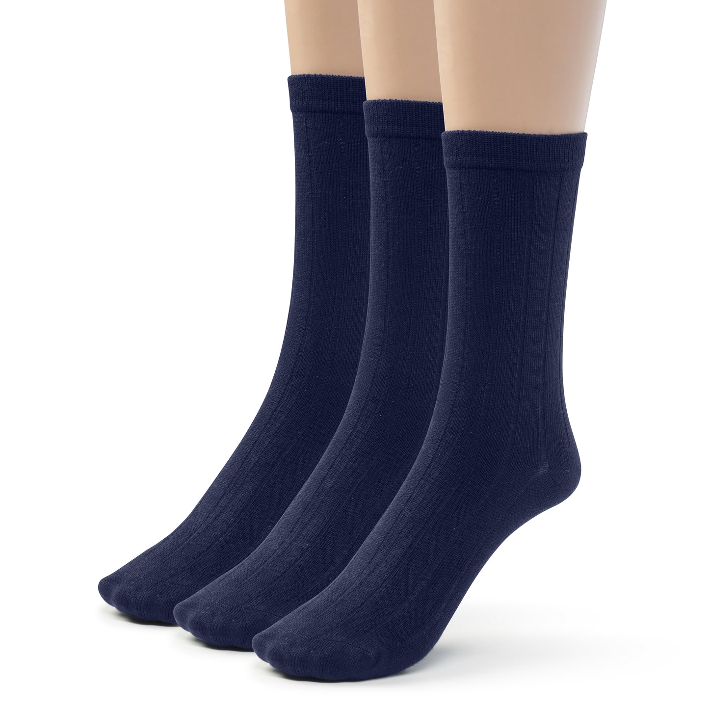 Kids Girls Boys Bamboo Ribbed Crew School Socks