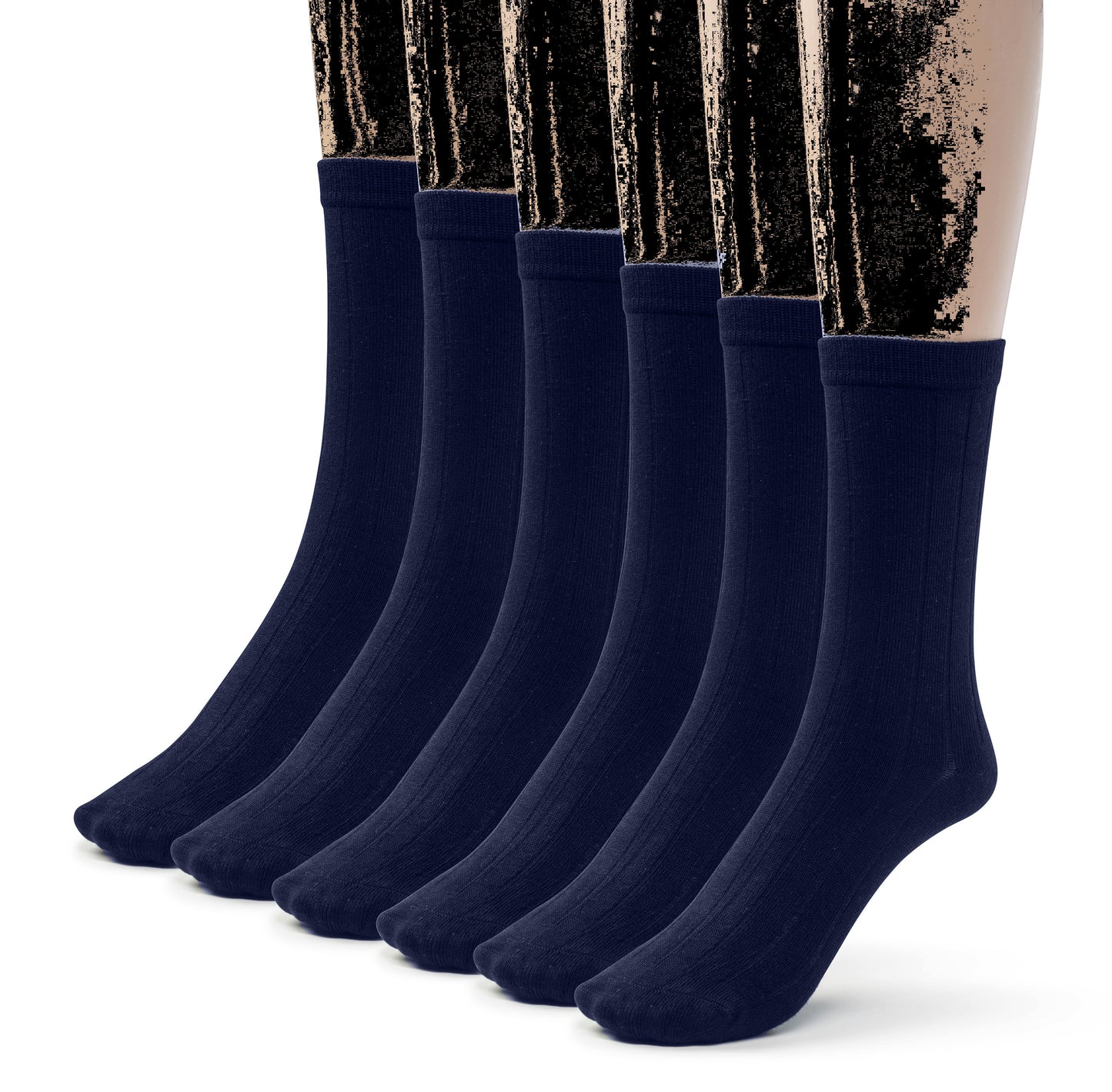 Kids Girls Boys Bamboo Ribbed Crew School Socks