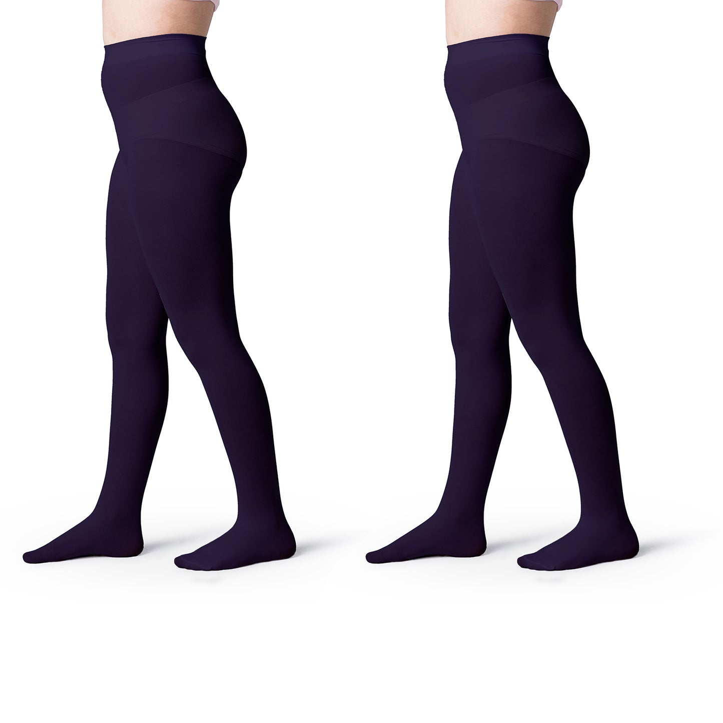 Girls Opaque Footed School Tights- 2 Pairs